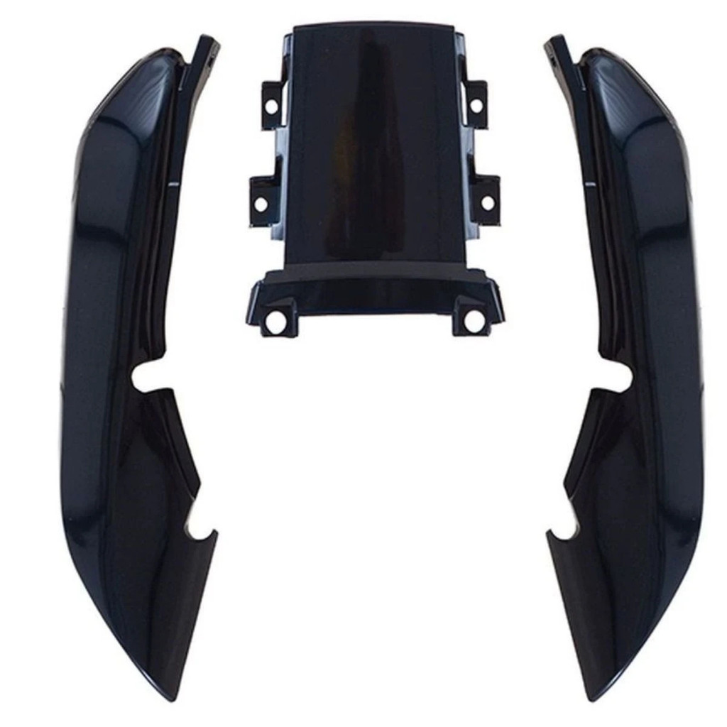 Rabeta Kit 3 Peças Completo Compatível com Moto Titan 125 1995 Cor Cinza Metálico ABS 100% Virgem