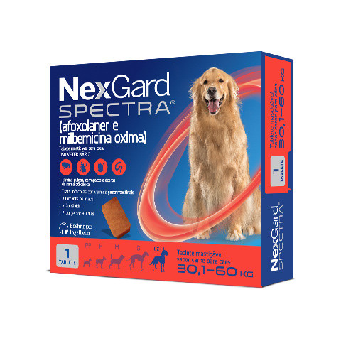NEXGARD SPECTRA 30, 1KG A 60KG - 1 TABLETE - Pets
