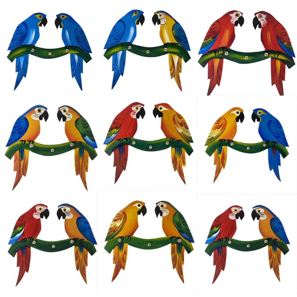 Porta Chaves De Arara Duplo Organizador De Chaves Artesanato em Oferta na Shopee