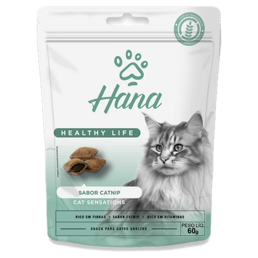 Petisco Snack Para Gatos Hana Sensations Catnip 60g Healthy Life