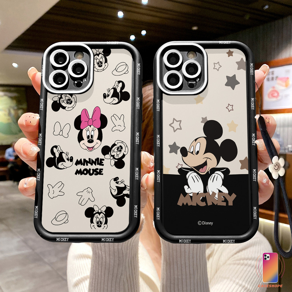 Capa Fofa De Desenho Animado Do Mickey E Minne Compatível Com IPhone 11 12 13 14 15 16 PRO MAX XR XS 6 7 6S 8 Plus 6SPlu