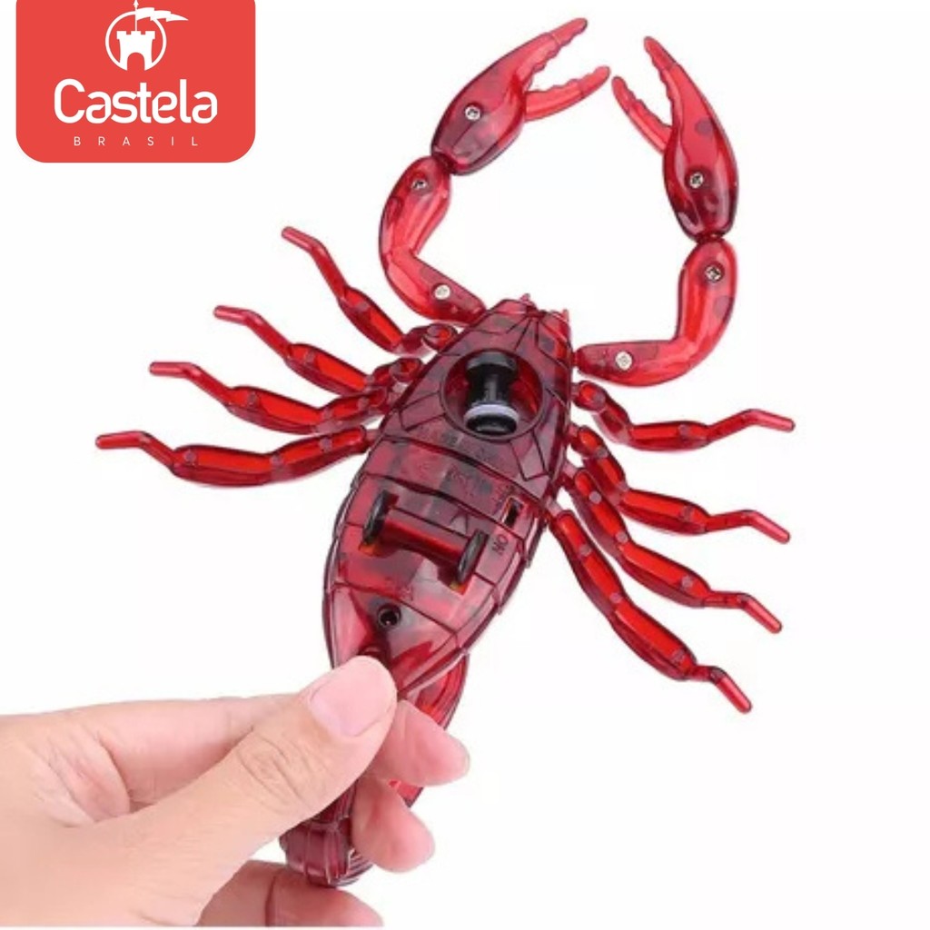 Detalhes do Brinquedo Escorpião Vermelho de controle remoto C/ Luz - Castela