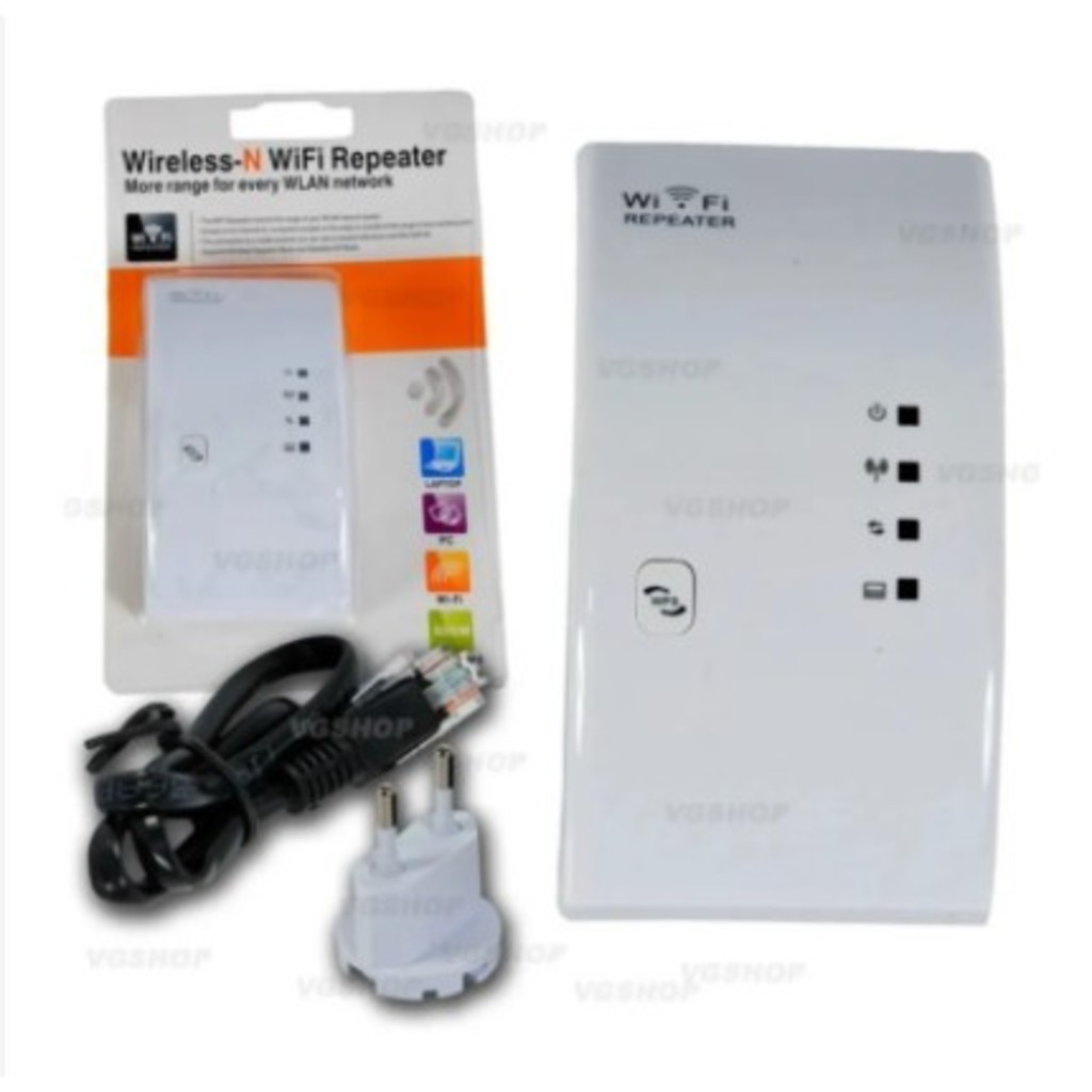 Repetidor WiFi 300Mbps 2.4GHz Amplificador de Sinal Wireless Extensor com Porta RJ45