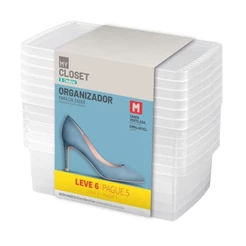 Organizador para Sapatos Cristal 6,9L Leve 6 Pague 5 Ordene