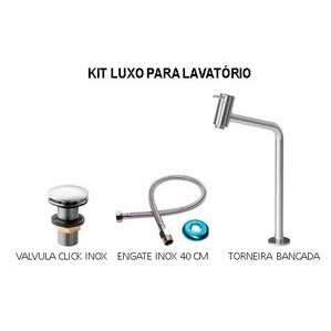 Kit Luxo Para Lavatorio - Kit Banheiro Com Cuba *** ( Alta ) ** - Kit Para Banheiro - Torneira Para Cuba