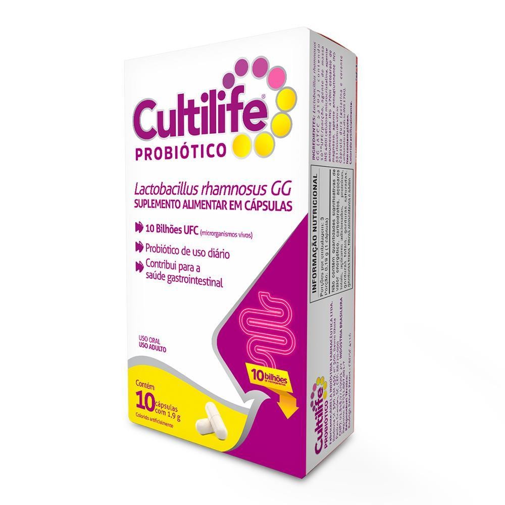 Probiótico 10 Bilhões UFC Cultilife para  Saúde Intestinal e Equilíbrio da Flora - 10 Cápsulas em Oferta na Shopee