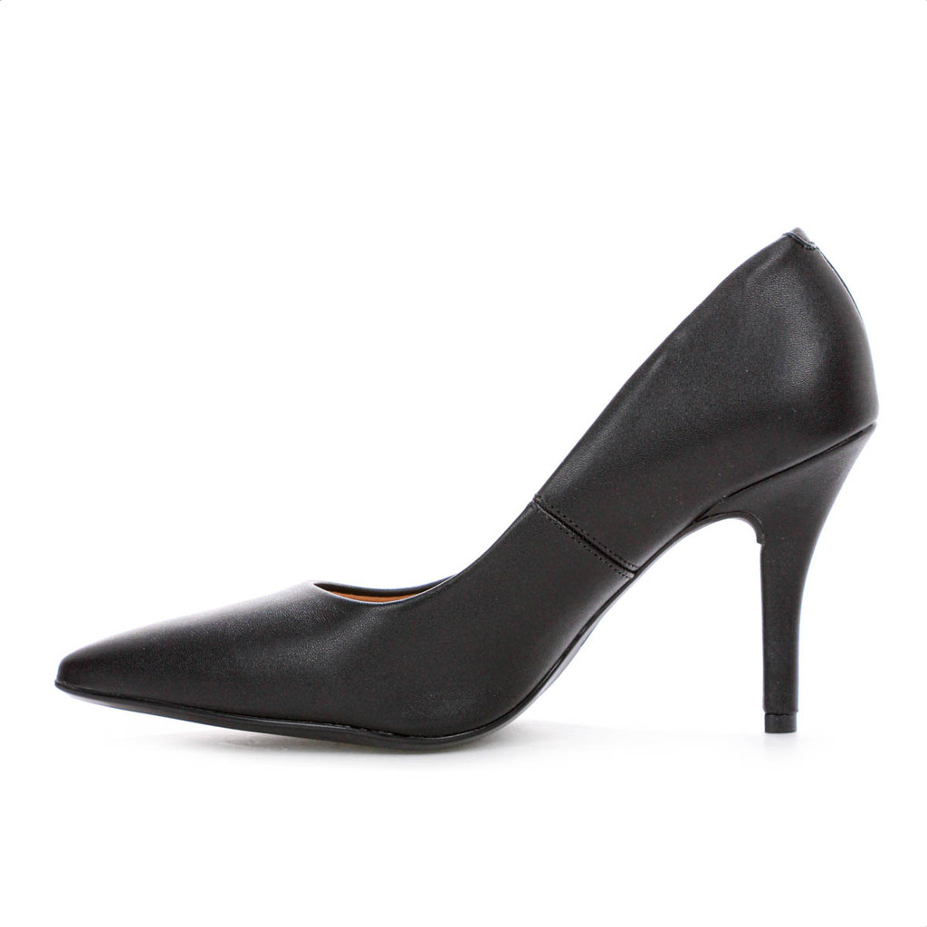 Detalhes do Scarpin Vizzano Pelica Salto Alto Fino Preto - Feminino