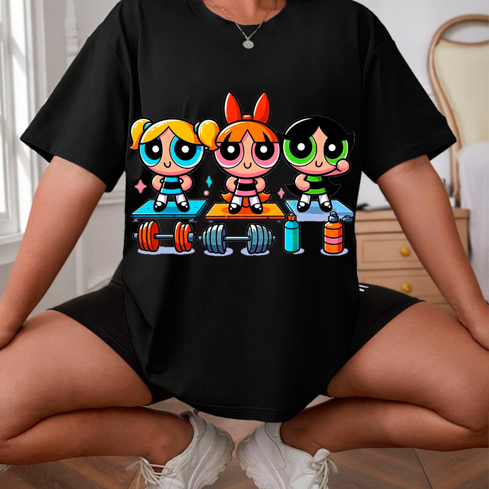 Camiseta academia Trio Meninas Superpoderosas Academia Masculina/Feminina 100% Algodão 1019