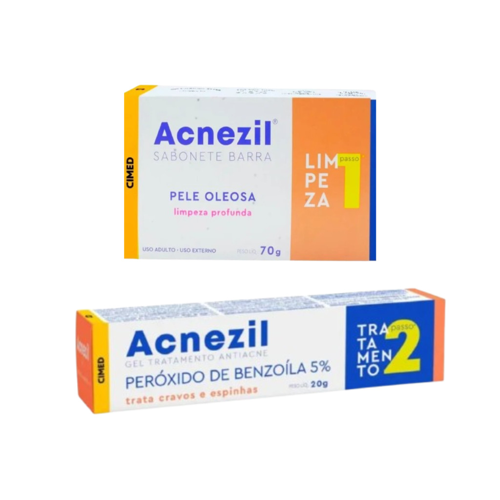 Acnezil Gel 20g + Acnezil Sabonete Pele Oleosa 70 G Combo