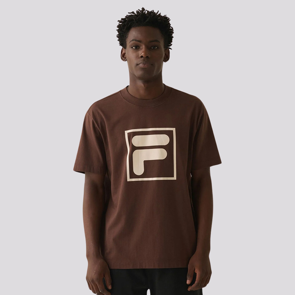 Camiseta Fila Comfort F-Box Union Classics Marrom em Oferta na Shopee