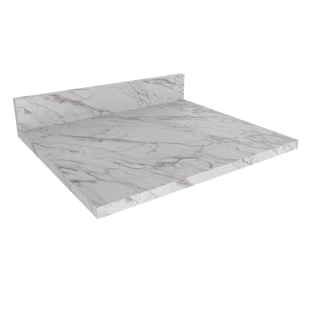 Tampo para Balcão 60cm Cz3144 Mármore Branco - Tecno Mobili em Oferta na Shopee