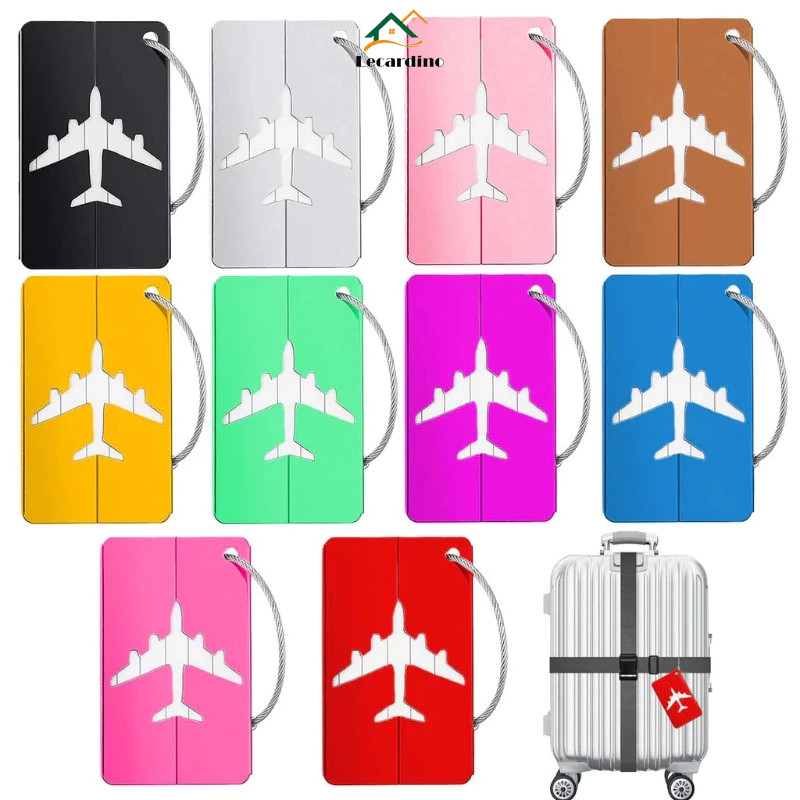 Kit 10 Tags De Mala Bagagem Etiqueta Identificador Seguro Alumínio Resistente em Oferta na Shopee