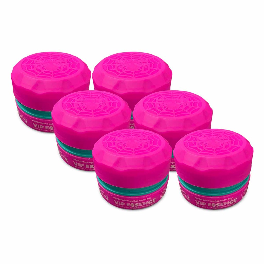 Kit 6x Pasta Para Cabelo Teia Vip Essence V3 80g Alfa Look`s