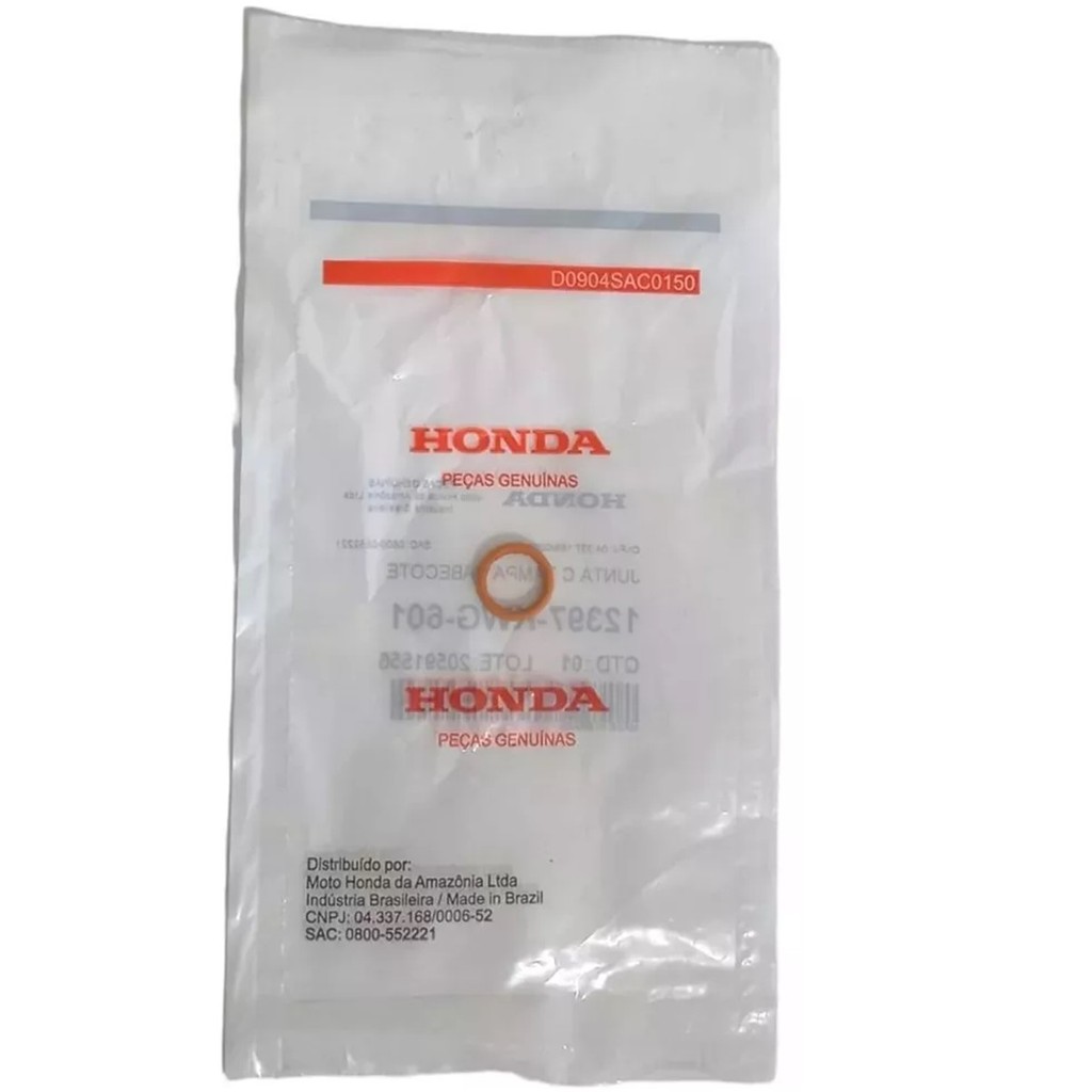 Oring Junta Cabeçote Fan 125 09 Á 15, Bros 125 13 Á 15 em Oferta na Shopee