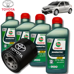 KIT TROCA DE ÓLEO CASTROL 5W30 (TOYOTA ETIOS 1.3 2020 )