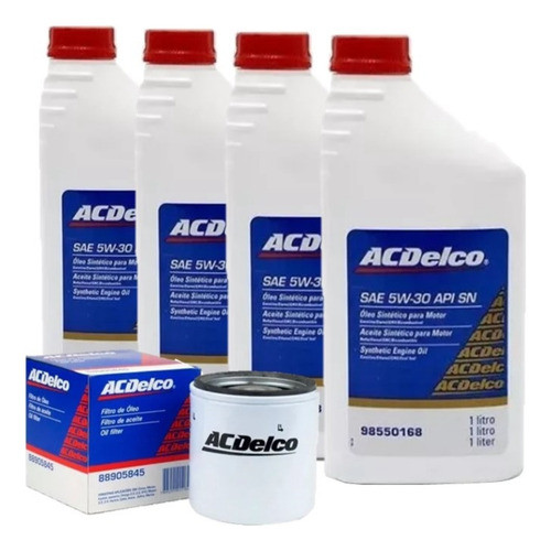 Kit Troca De Óleo 5w30 Sintético E Filtro Óleo, Ar Motor Original Acdelco