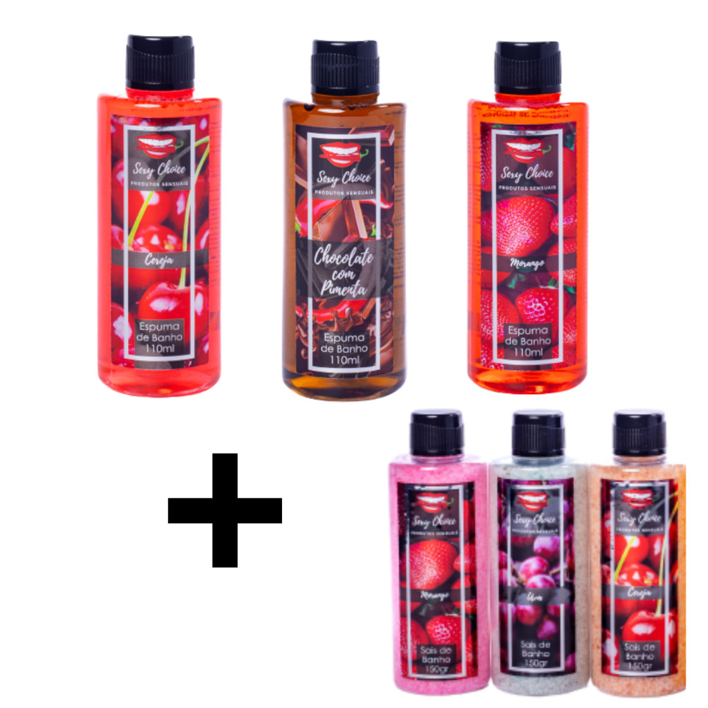 KIT 3 Espumas e 3 Sais de BANHO MARAVILHA HIDRO/BANHEIRA