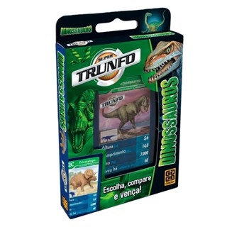 Brinquedo Infantil Jogo de Cartas Super Trunfo Dinossauros Grow - 01402 em Oferta na Shopee