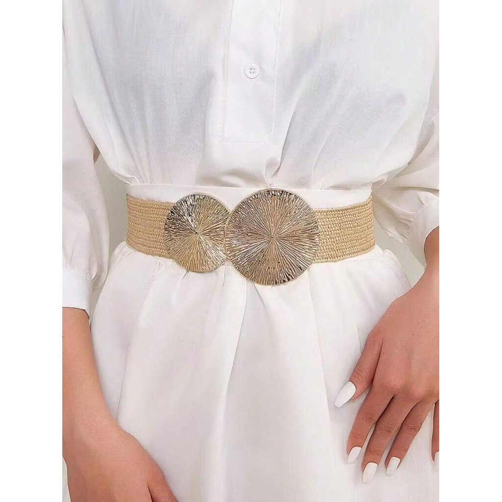Cinto Feminino De Palha Cintura ELastica Moda Presdntes Balada Festa em Oferta na Shopee