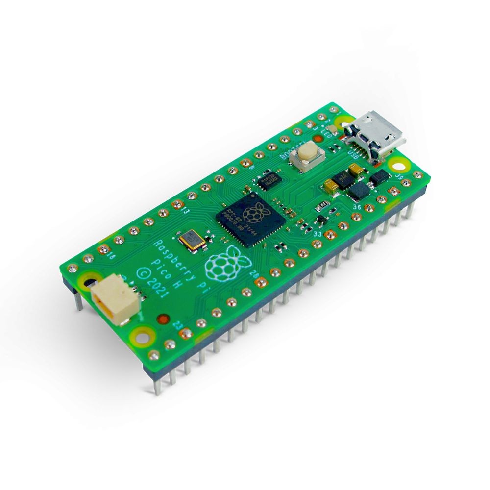 Raspberry Pi Pico H com um Suporte com Barras de Pino