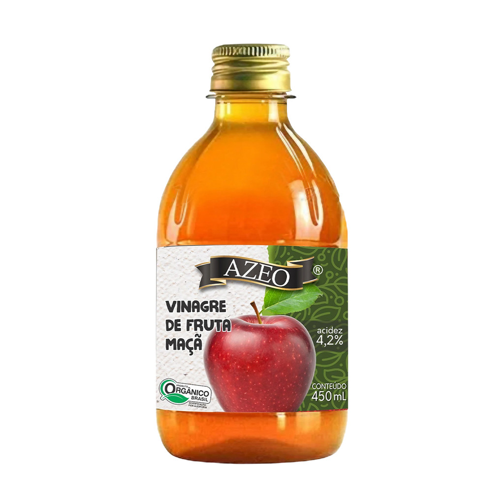 Vinagre de Frutas de Maçã Orgânico 450 ml - Azeo