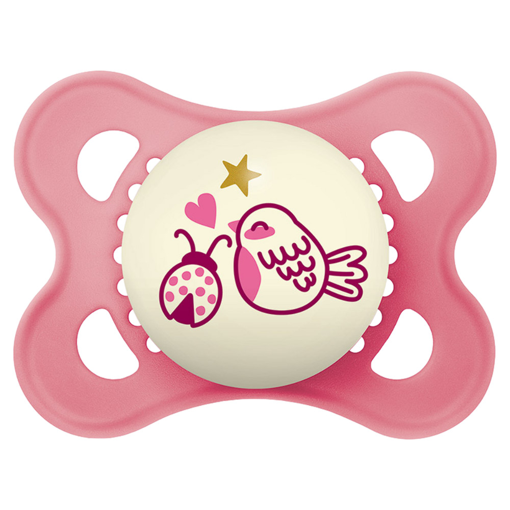Chupeta MAM Original Silicone Night 0 a 6 Meses Rosa