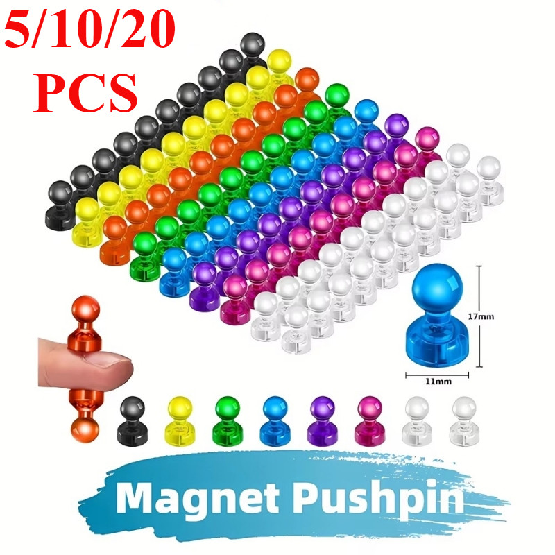 5/10/20Pcs Multifuncional Push Pin Office Thumbtack Ímãs Cones Adesivo De Geladeira Com Alfinete