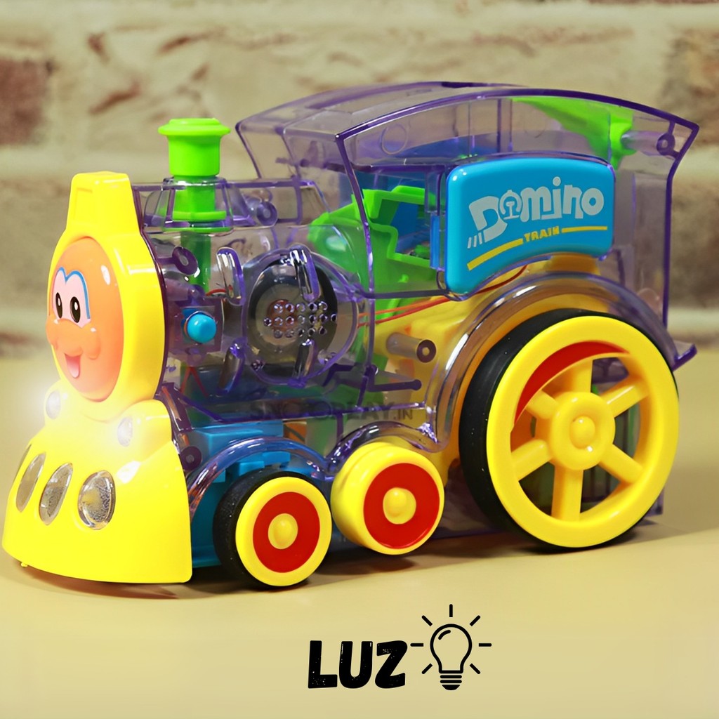 Brinquedo Trenzinho Dominó Infantil Movimento Som Luz Divertido Castela · foto 2