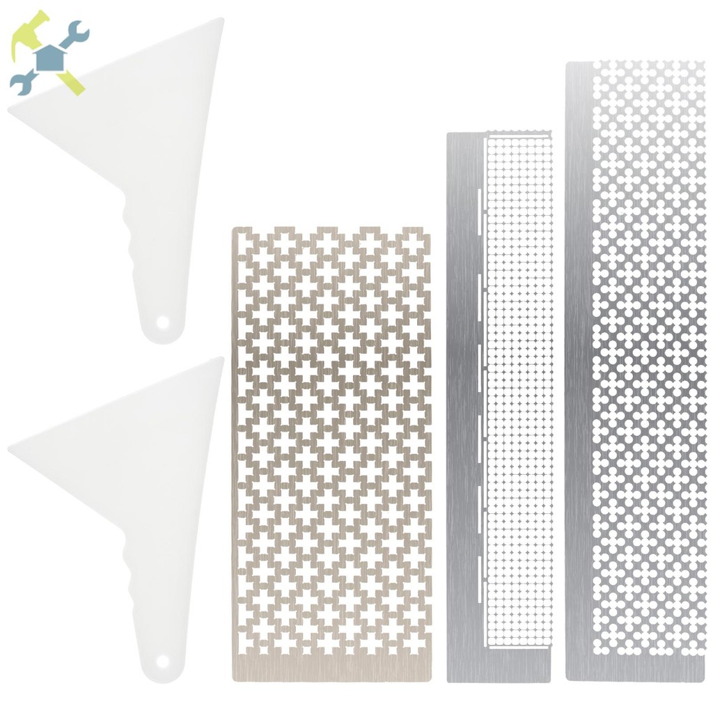 Régua De Arte De Diamante De 3 Peças Com Ferramentas De Correção Malha Aço Inoxidável Grades Em Branco 599 520 E 699 Prá