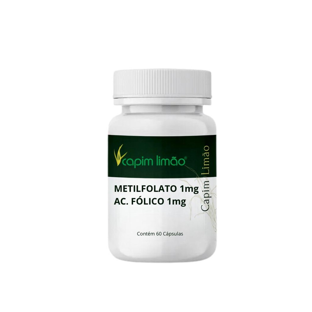 Metilfolato 1mg ácido fólico 1mg 60 cápsulas em Oferta na Shopee
