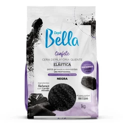 Depil Bella Cera Depilatória Confete Elástica Negra com Carvão Ativado 1kg
