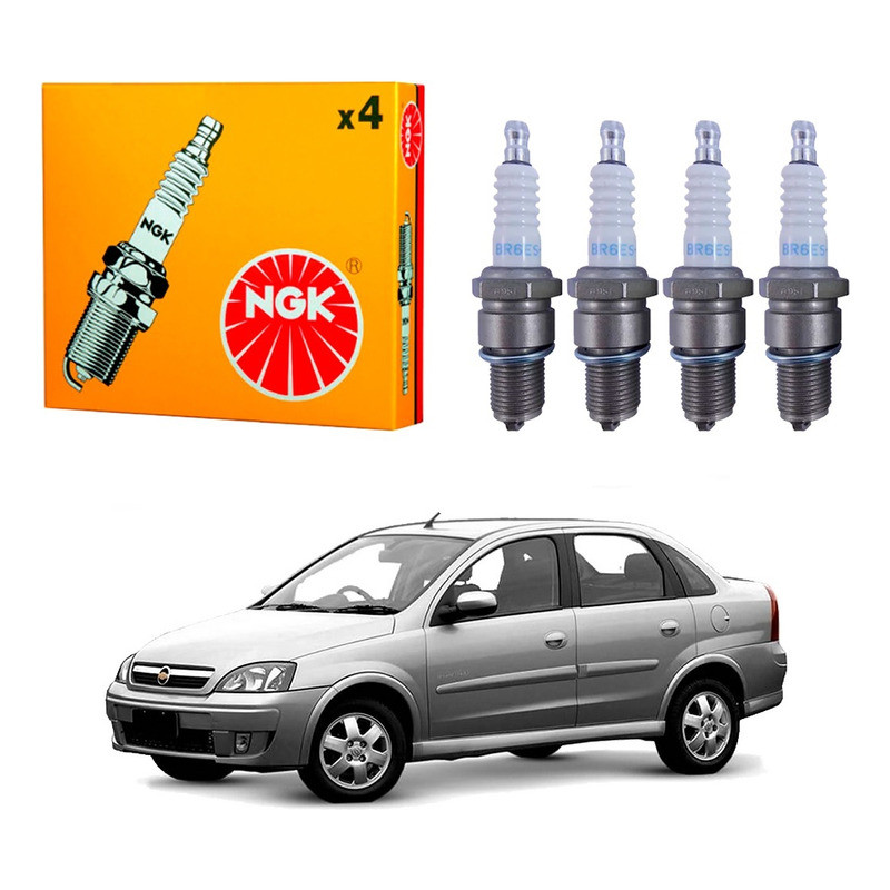 Jogo Velas Ngk Corsa Novo Sedan 1.0 Vhc Gasolina 2002 A 2005
