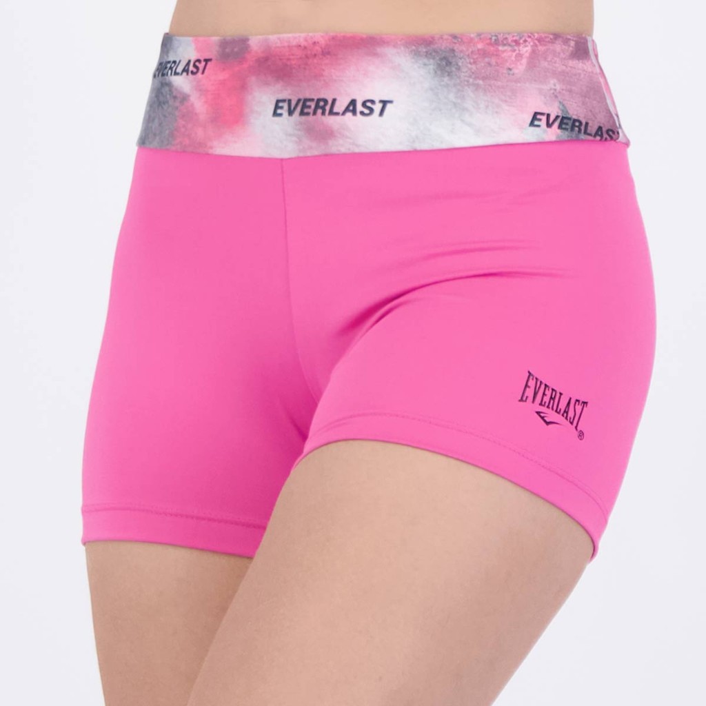 Shorts Everlast Ever Cross Feminino Rosa e Preto em Oferta na Shopee