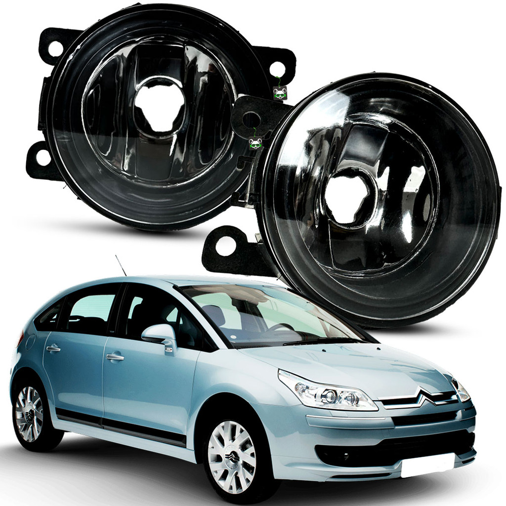 Par Farol Auxiliar Milha Aro Preto C4 Pallas 2007 2008 2009 2010 2011 2012 2013 - Automobiles