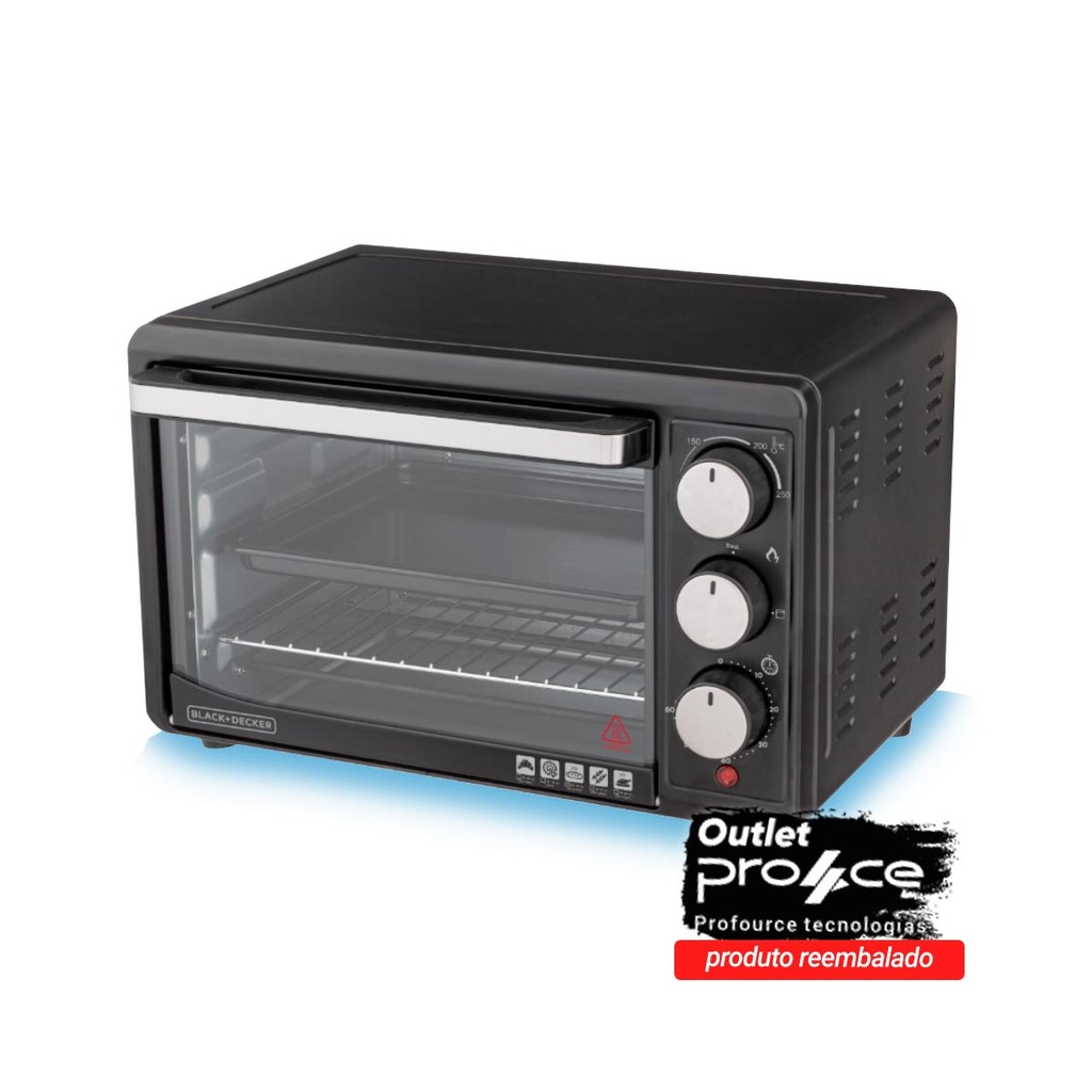 Usado: Forno Elétrico Black Decker 21 Litros BakeChef Preto FT21P