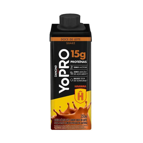 Bebida Láctea Yopro 15g de Proteína 250ml Doce De Leite Havanna em Oferta na Shopee