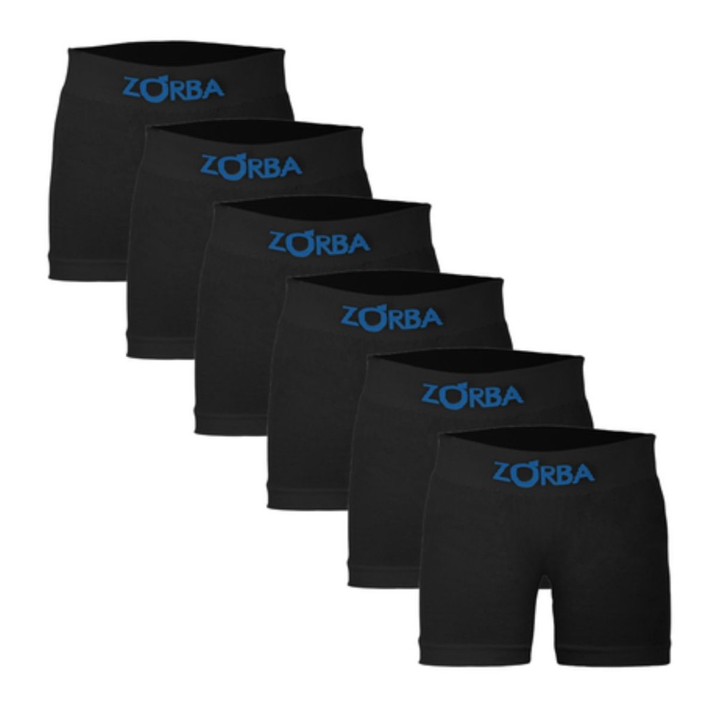 Kit 6 Cueca Boxer Infantil Basica Zorba Confortavel Sem Costura Algodao Respiravel Crianças Menino Passeio