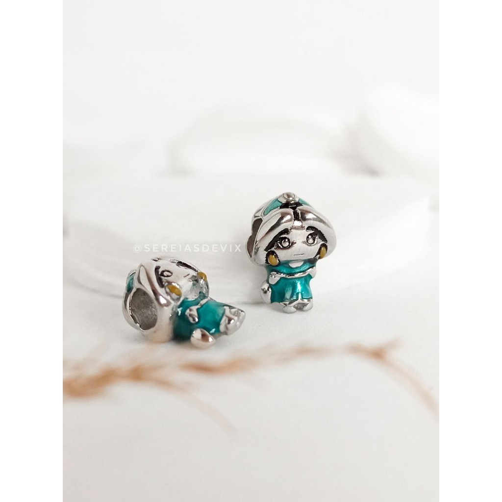 Berloque Princesa Jasmine Aladim em Aço Inoxidável - Ref 2026