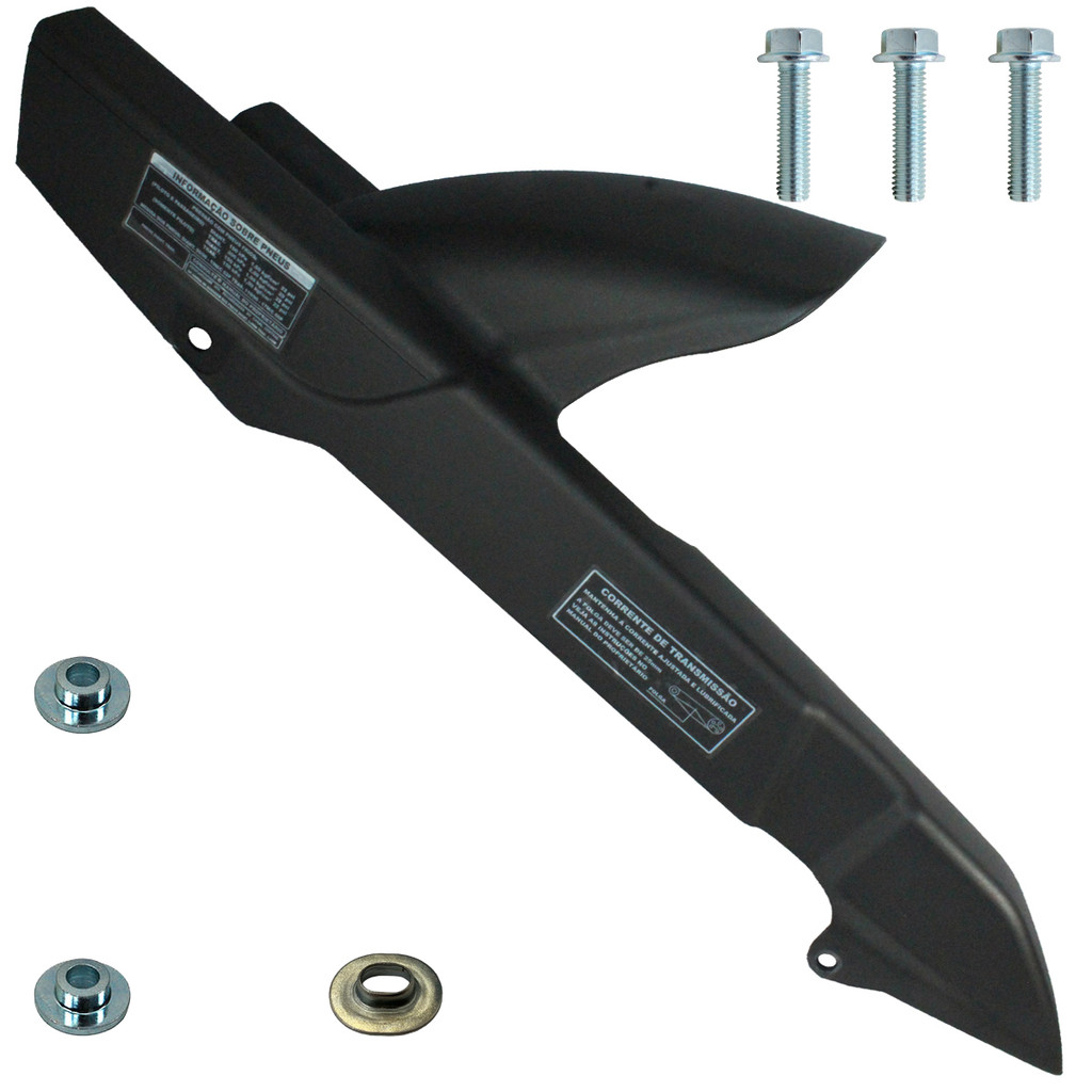 Protetor porta cobre corrente Pop100 2009 a 2015 com paralama integrado com parafusos