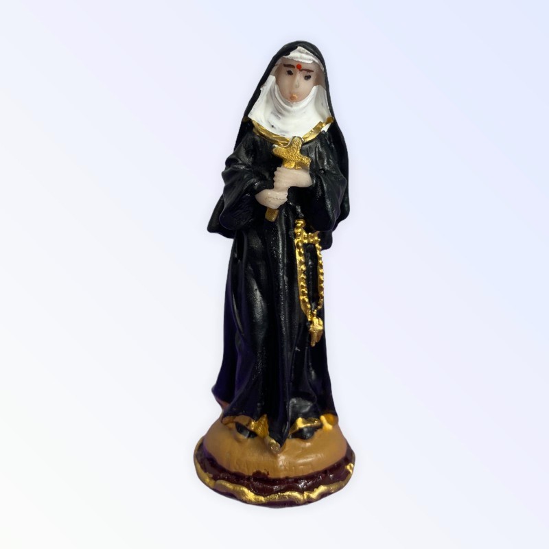 Santa Católica em Resina Santa Rita de Cássia 8cm + Presente em Oferta na Shopee