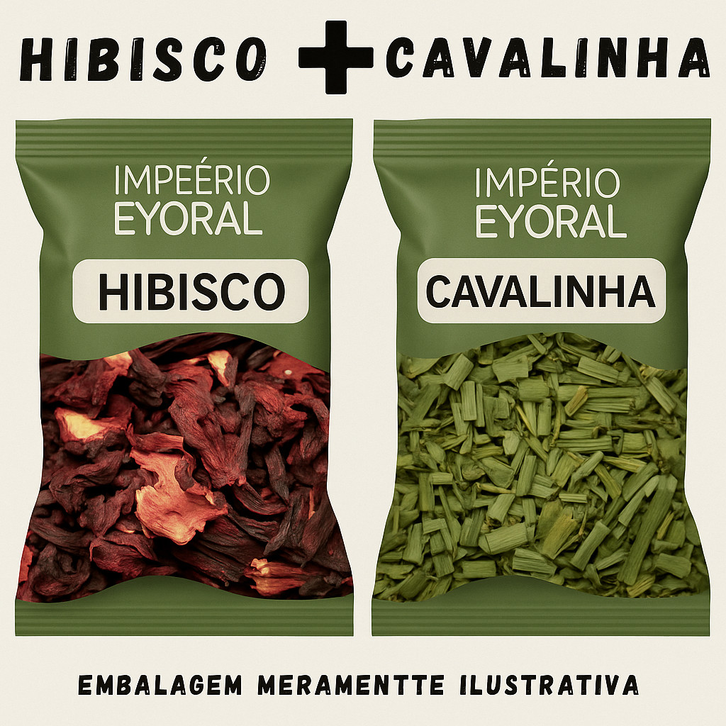 kit Chá De hibisco + Chá De Cavalinha (Termogenico, Detox e Diurético) em Oferta na Shopee