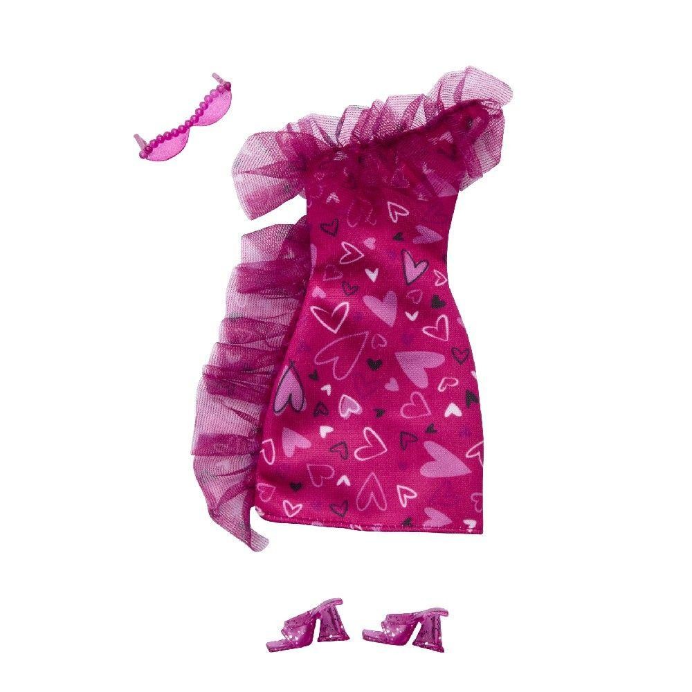 Barbie Acessórios para Boneca Vestido Corações - Mattel - Mom & Baby