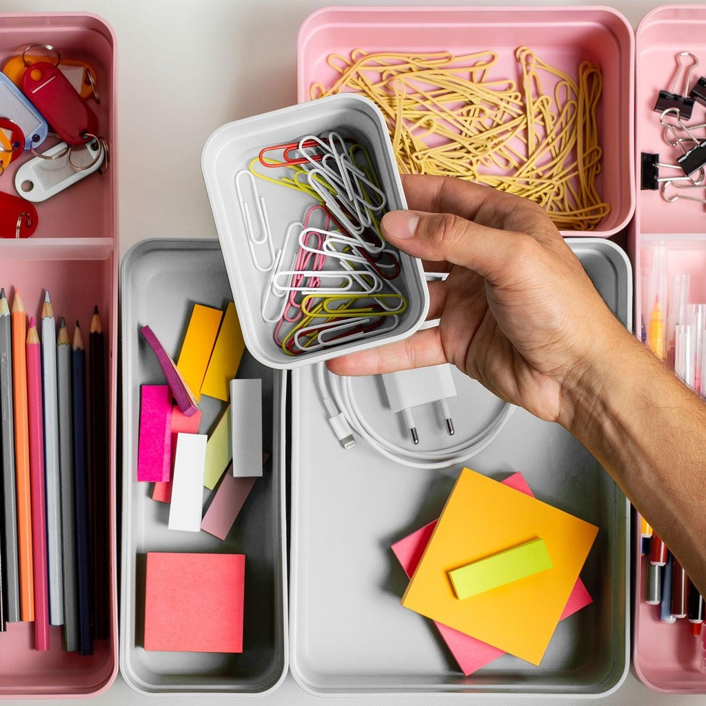 Organizador de gaveta Mini Ou 11,5x8x5,5 Linha Logic em Oferta na Shopee