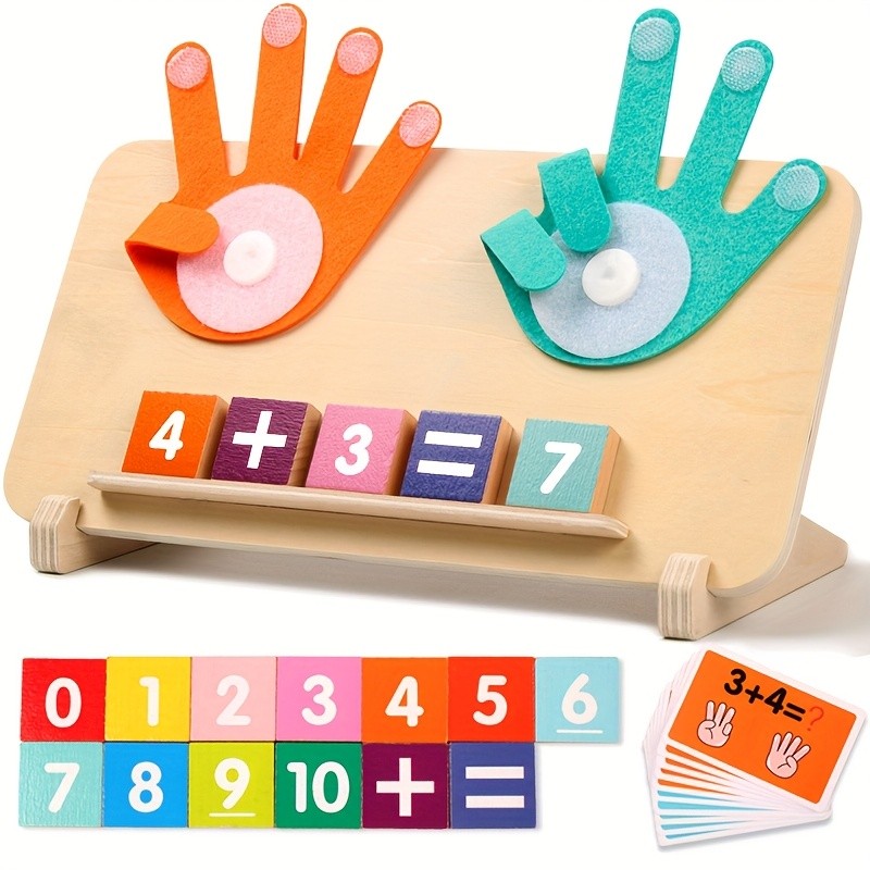 Brinquedos Educativos Com Blocos Numéricos E Cartões De Operação Matemática , Desenvolvime...