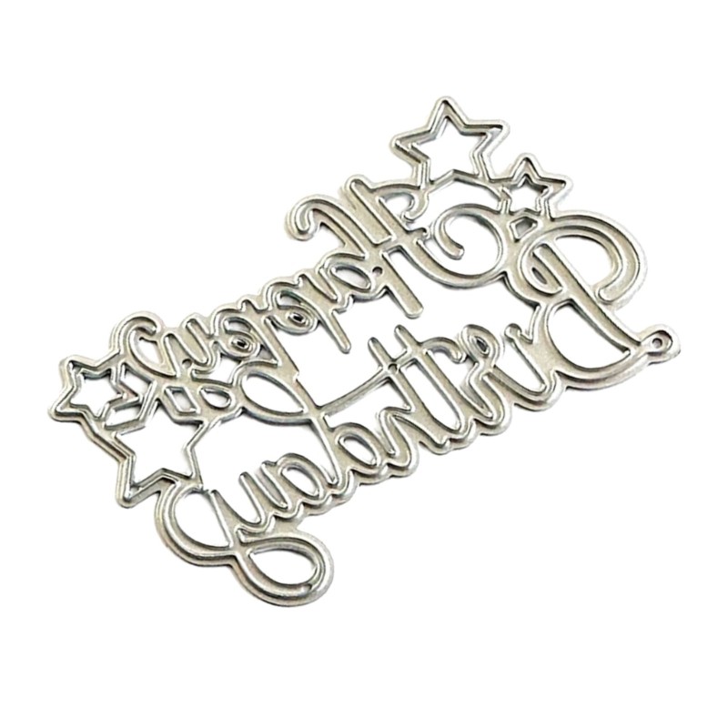 Molde Corte Aço Carbono Cortado Para Feliz Aniversário blg Fazer Cartões Scrapbooking
