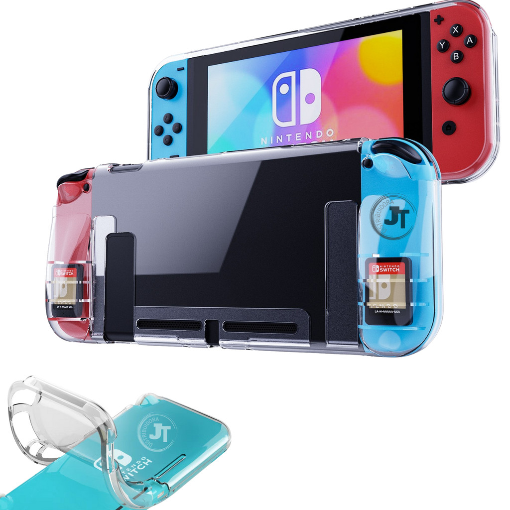 Imagem Capa Protetora Nintendo Switch Case Silicone Game Transporte Viagem Portátil Proteção Videogame