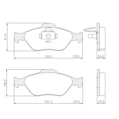 Pastilha De Freio Lonaflex Ecosport/Fiesta - P-497