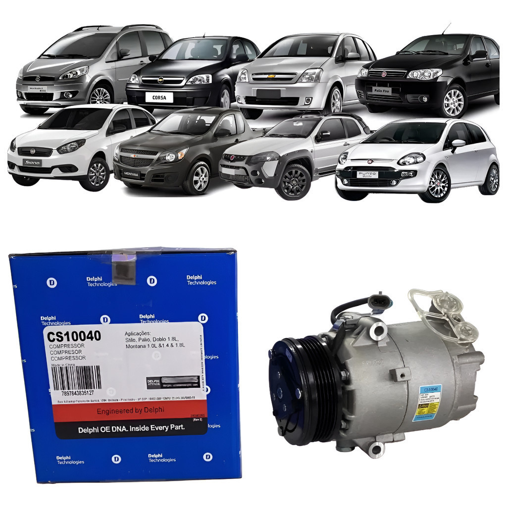 Compressor Ar Fiat Strada 2003 A 2009 Original Delphi