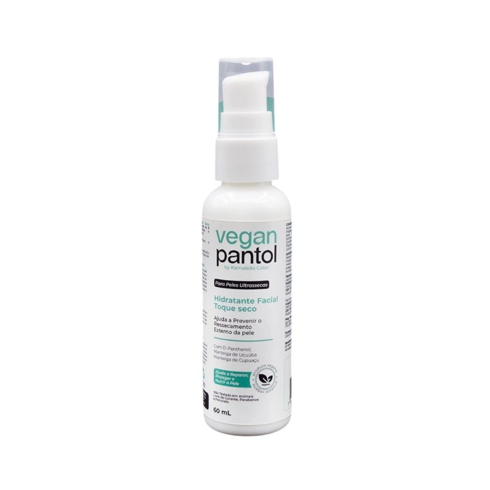 Loção Facial Hidratante Kamaleão Color 60ml Toque Seco Veganpantol 