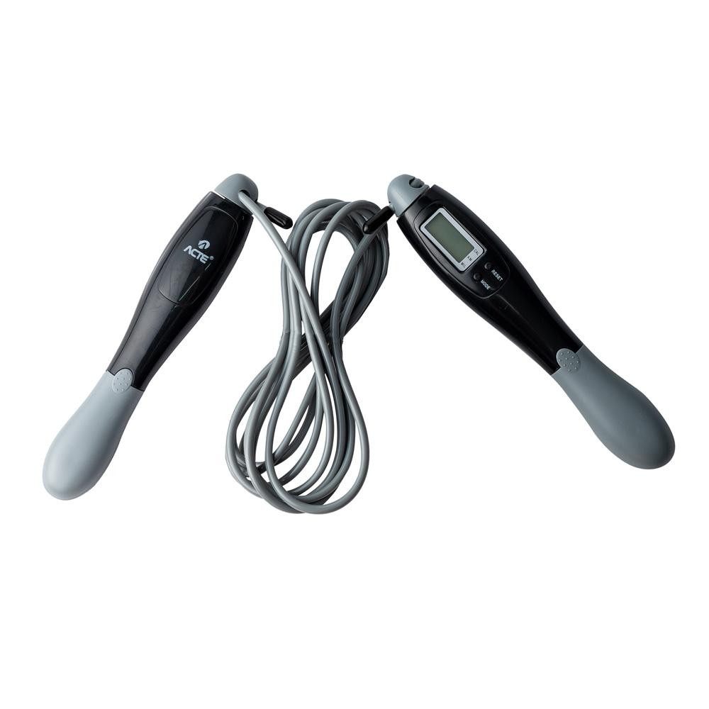 Corda Pular 2,80m Contador Digital PVC PP T293 Cinza Acte em Oferta na Shopee